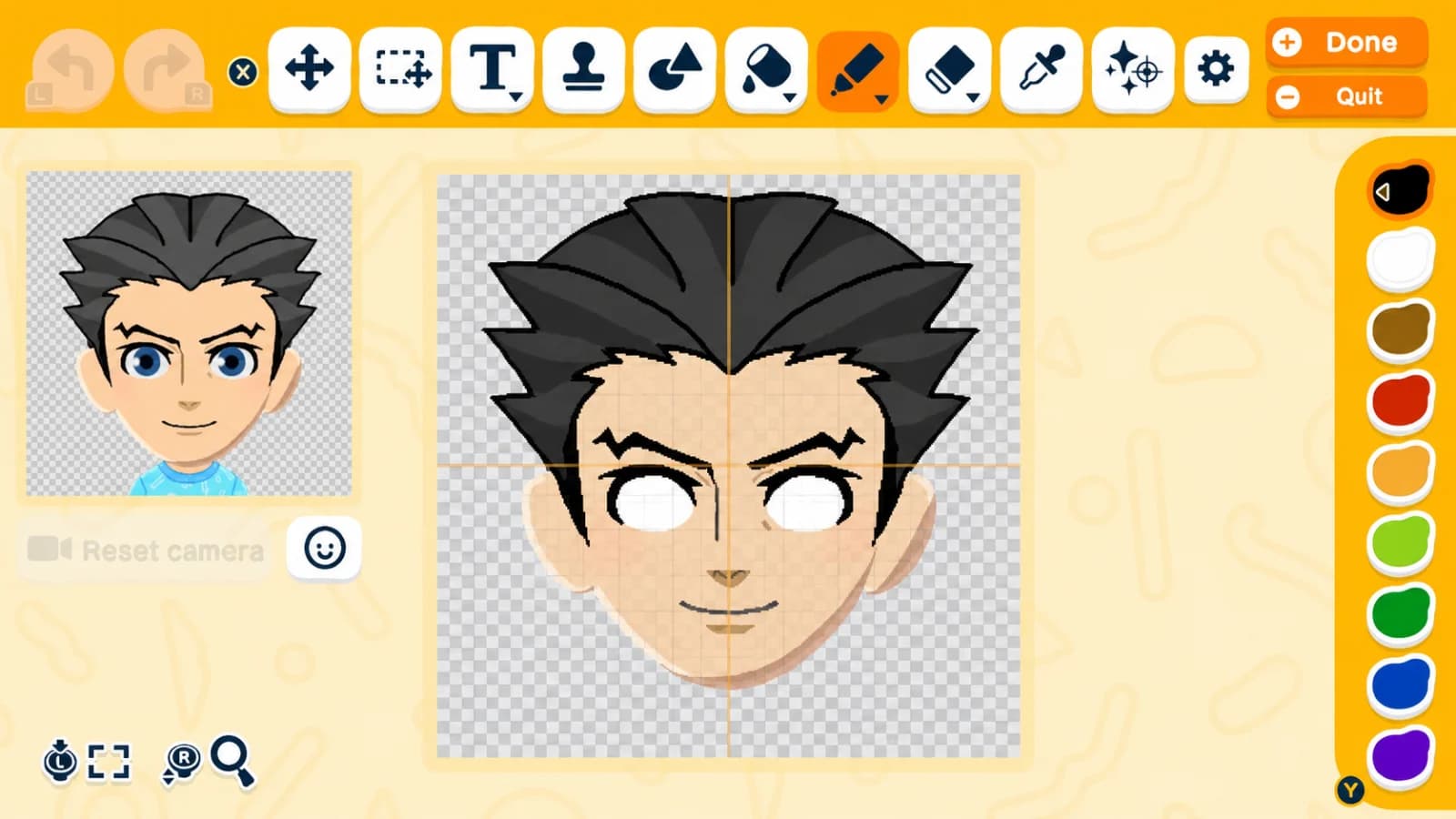 Phoenix Wright Mii facepaint