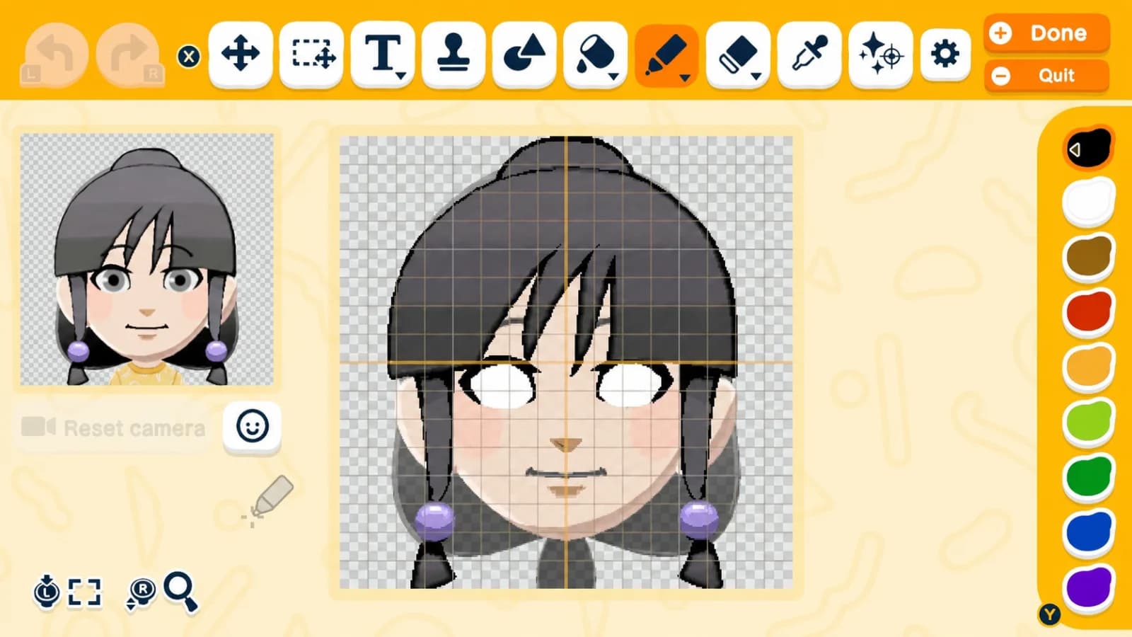 Maya Fey Mii facepaint