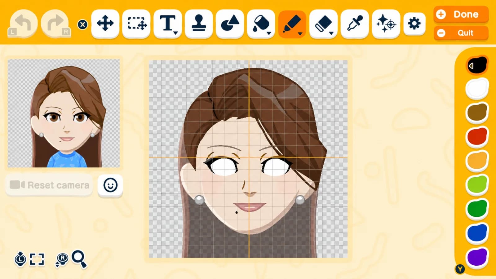 Mia Fey Mii facepaint