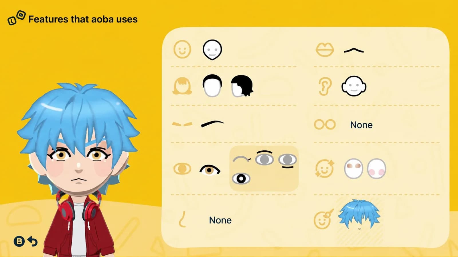 Aoba Seragaki Mii features guide