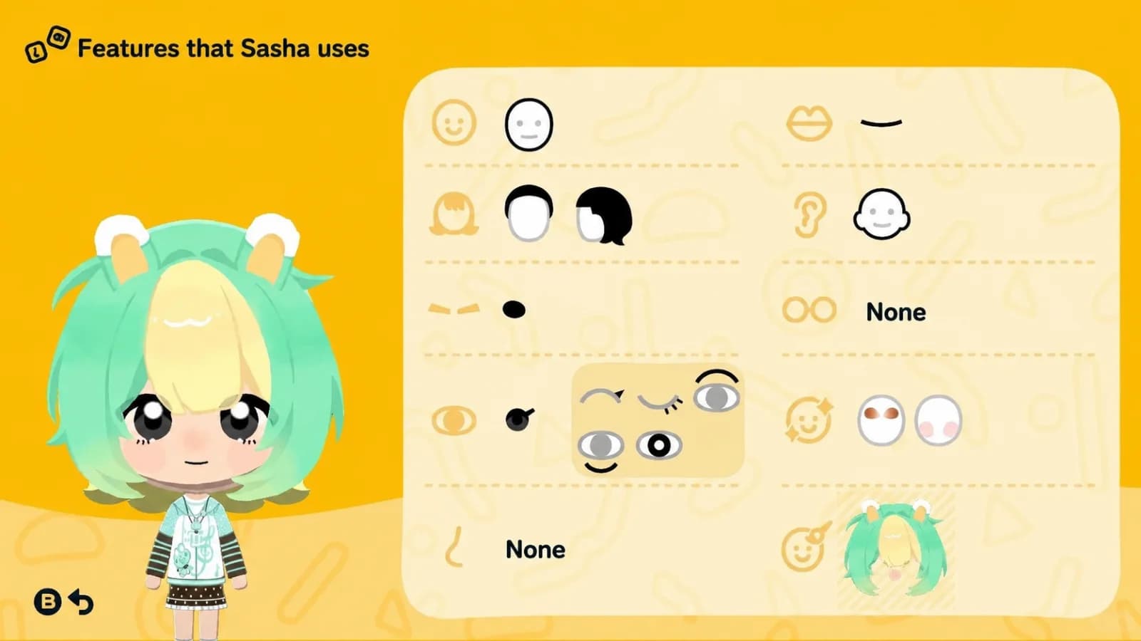 Sasha Mii features guide