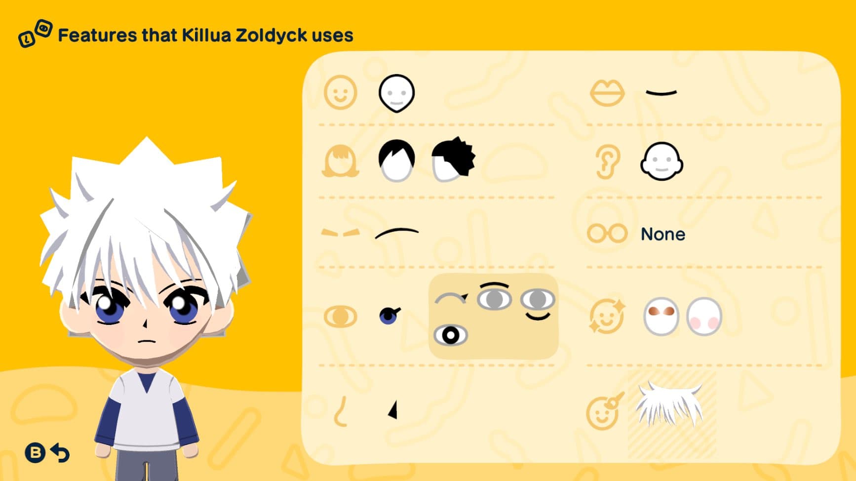 Killua Zoldyck Mii features guide