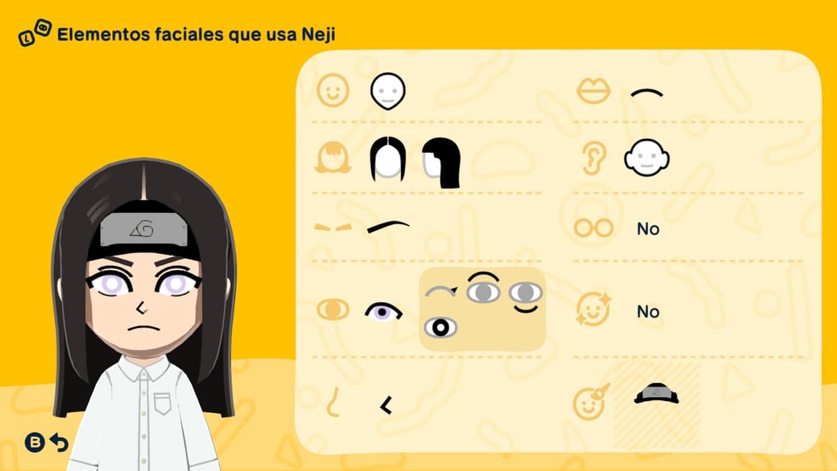 Neji Hyuga Mii features guide