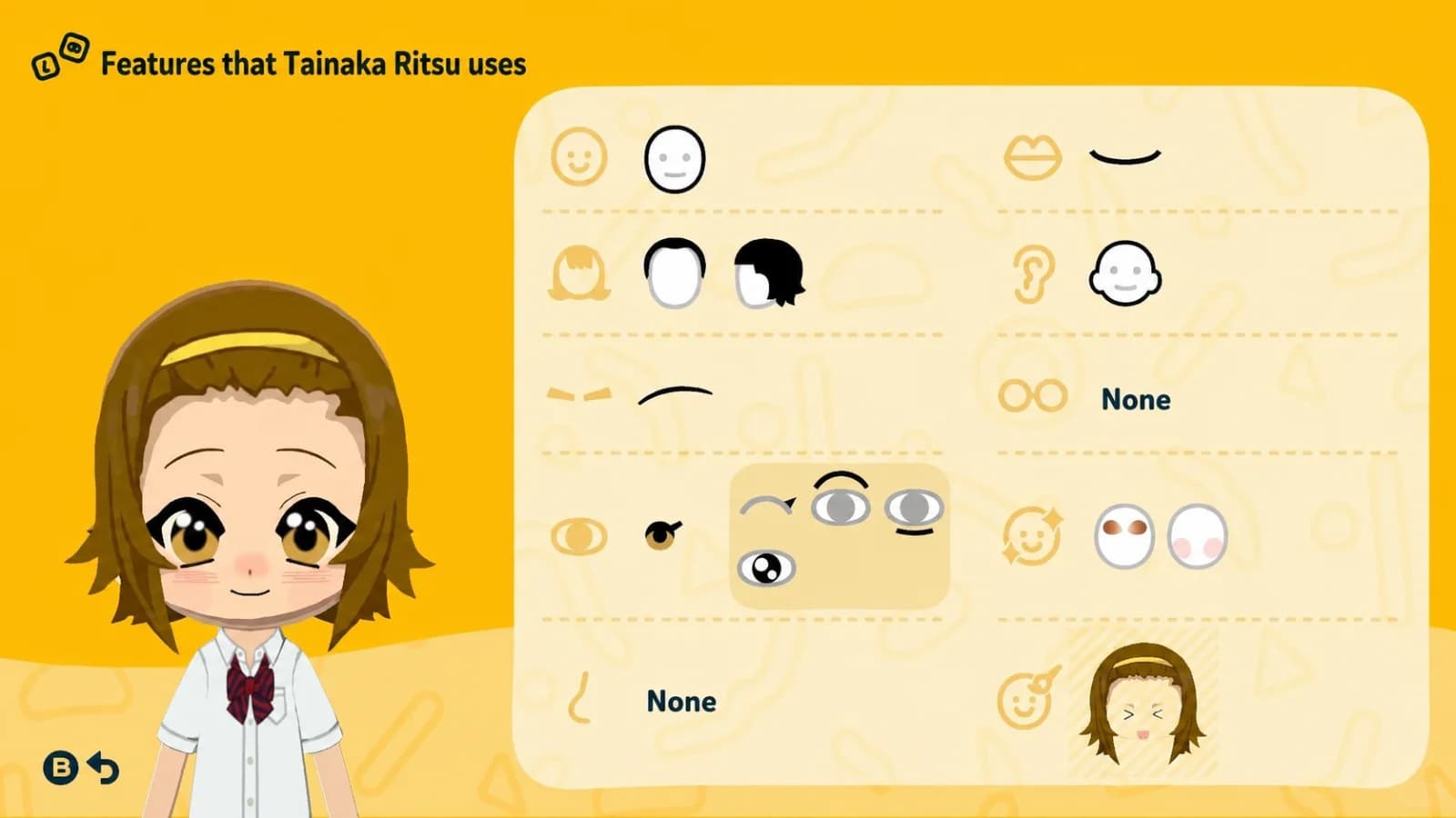 Tainaka Ritsu Mii features guide