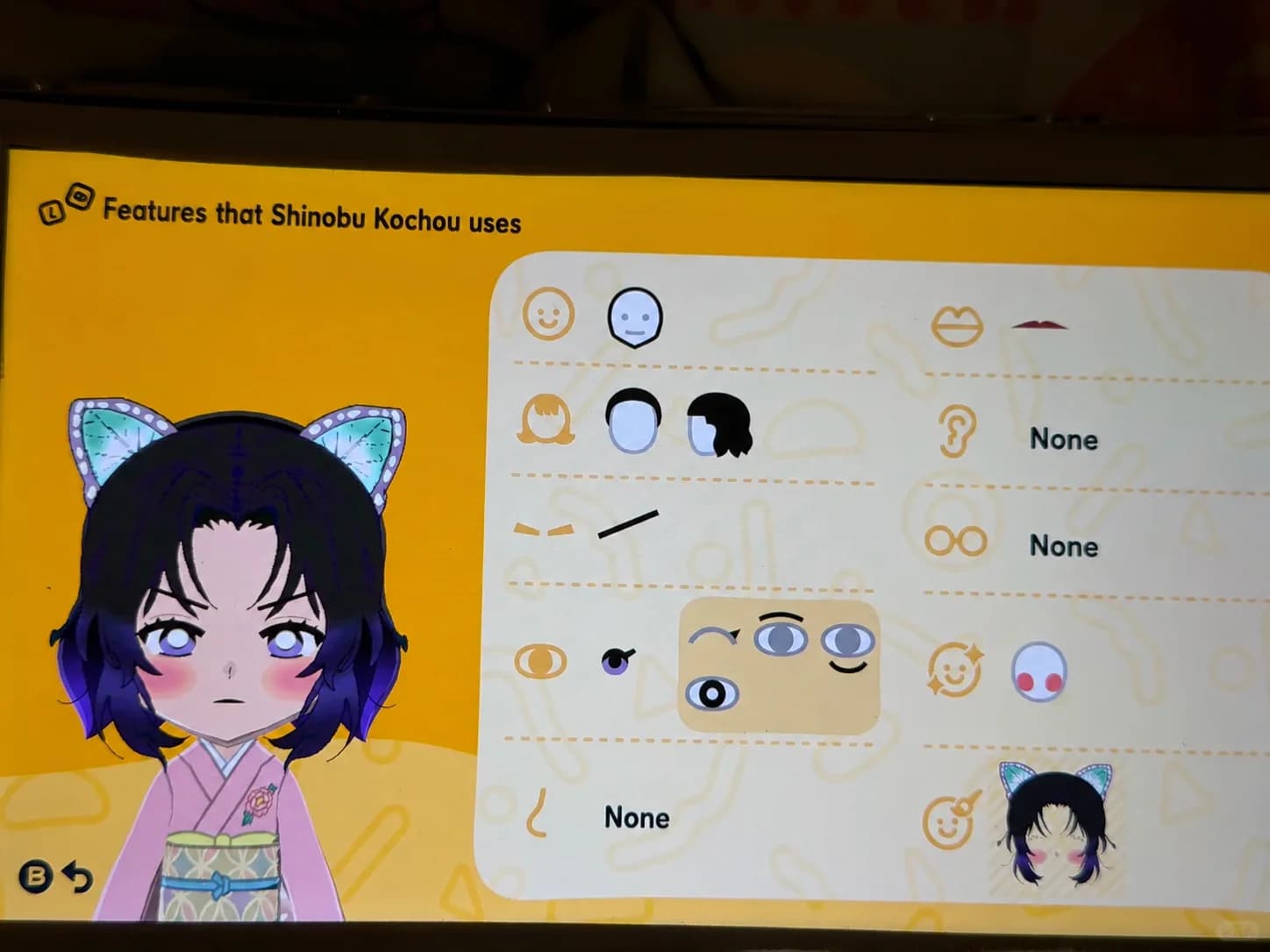 Shinobu Kochou Mii features guide