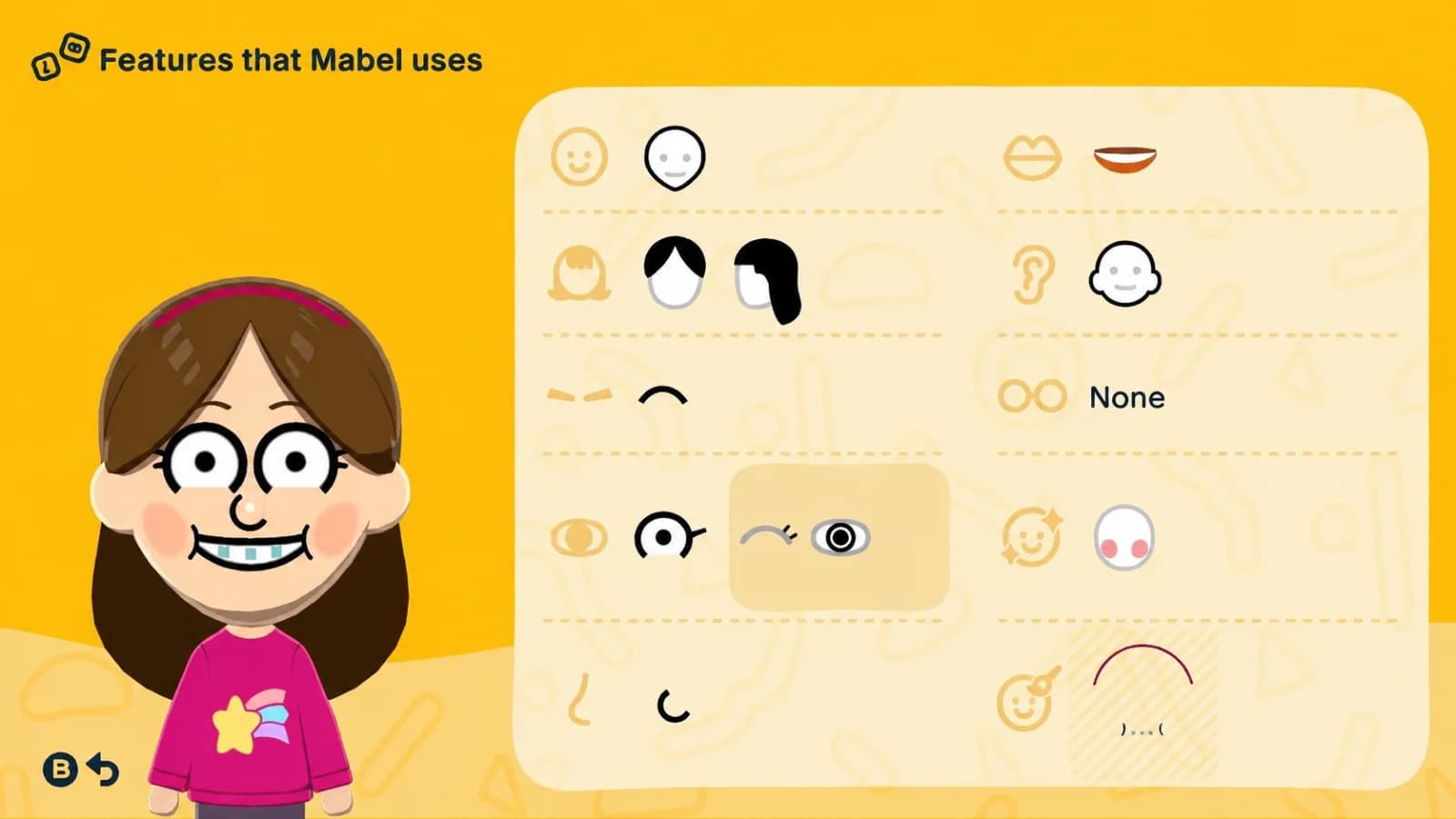 Mabel Pines Mii features guide