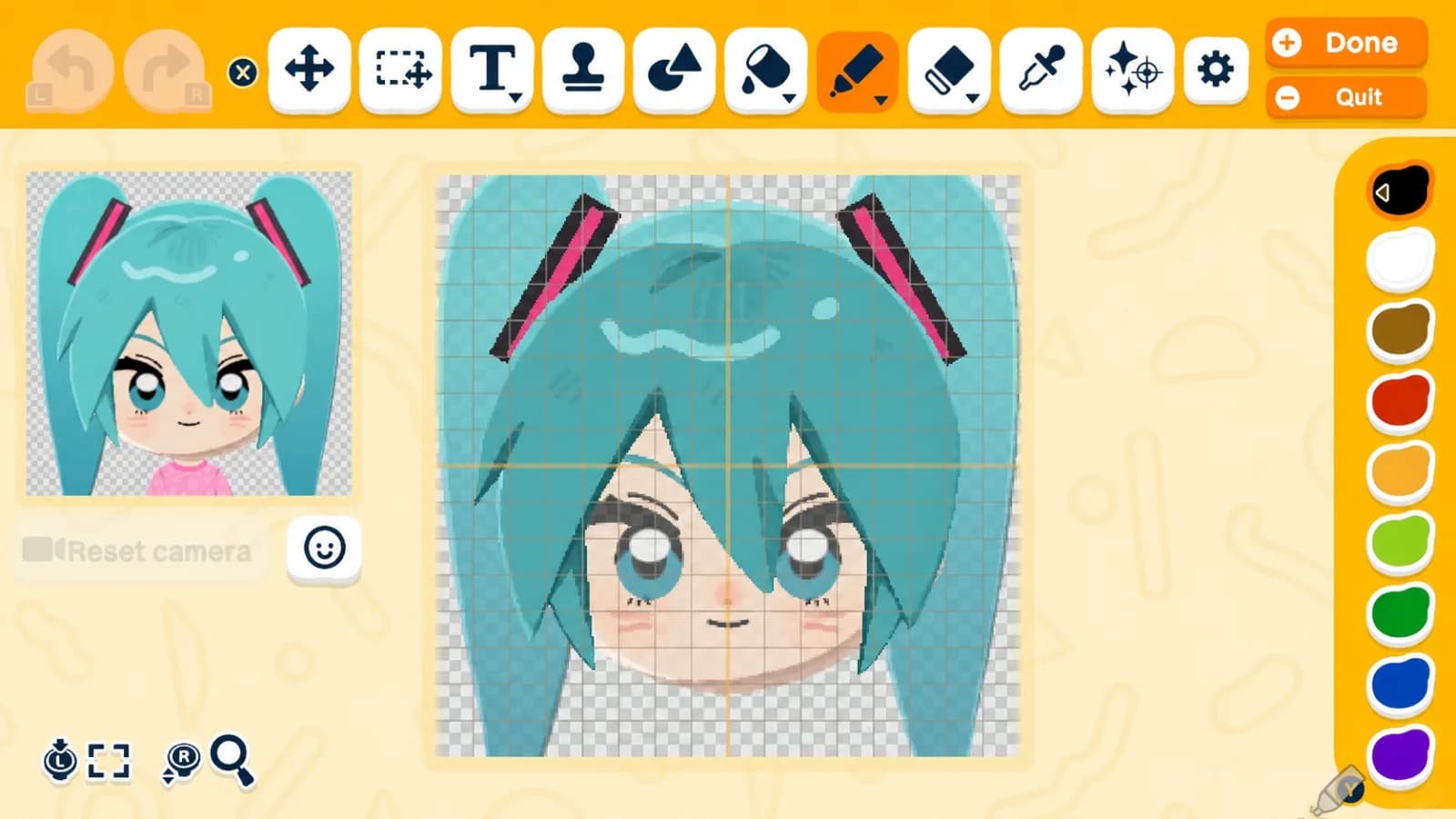 Hatsune Miku Mii facepaint