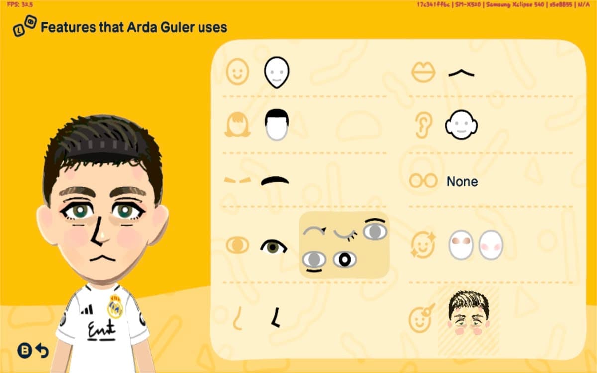 Arda Guler Mii features guide