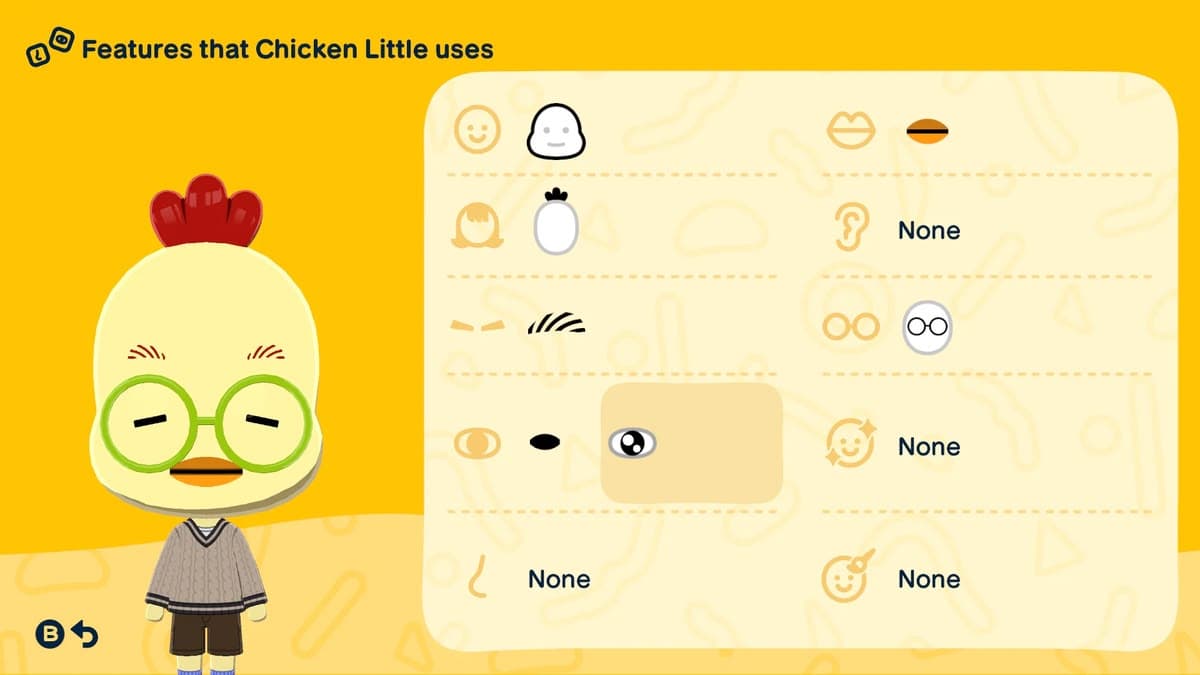 Chicken Little Mii features guide