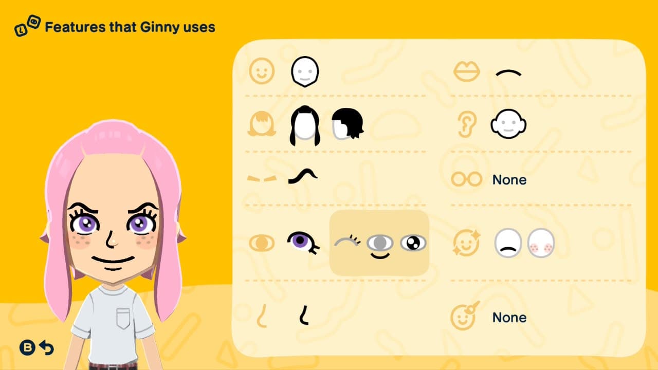 Ginny Mii features guide