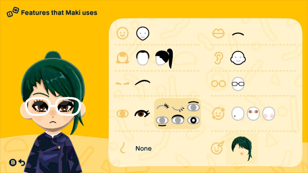 Maki Zen'in Mii features guide