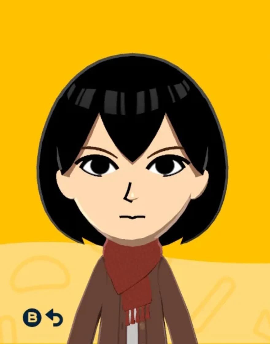 Mikasa Ackerman - Tomodachi Life Mii portrait