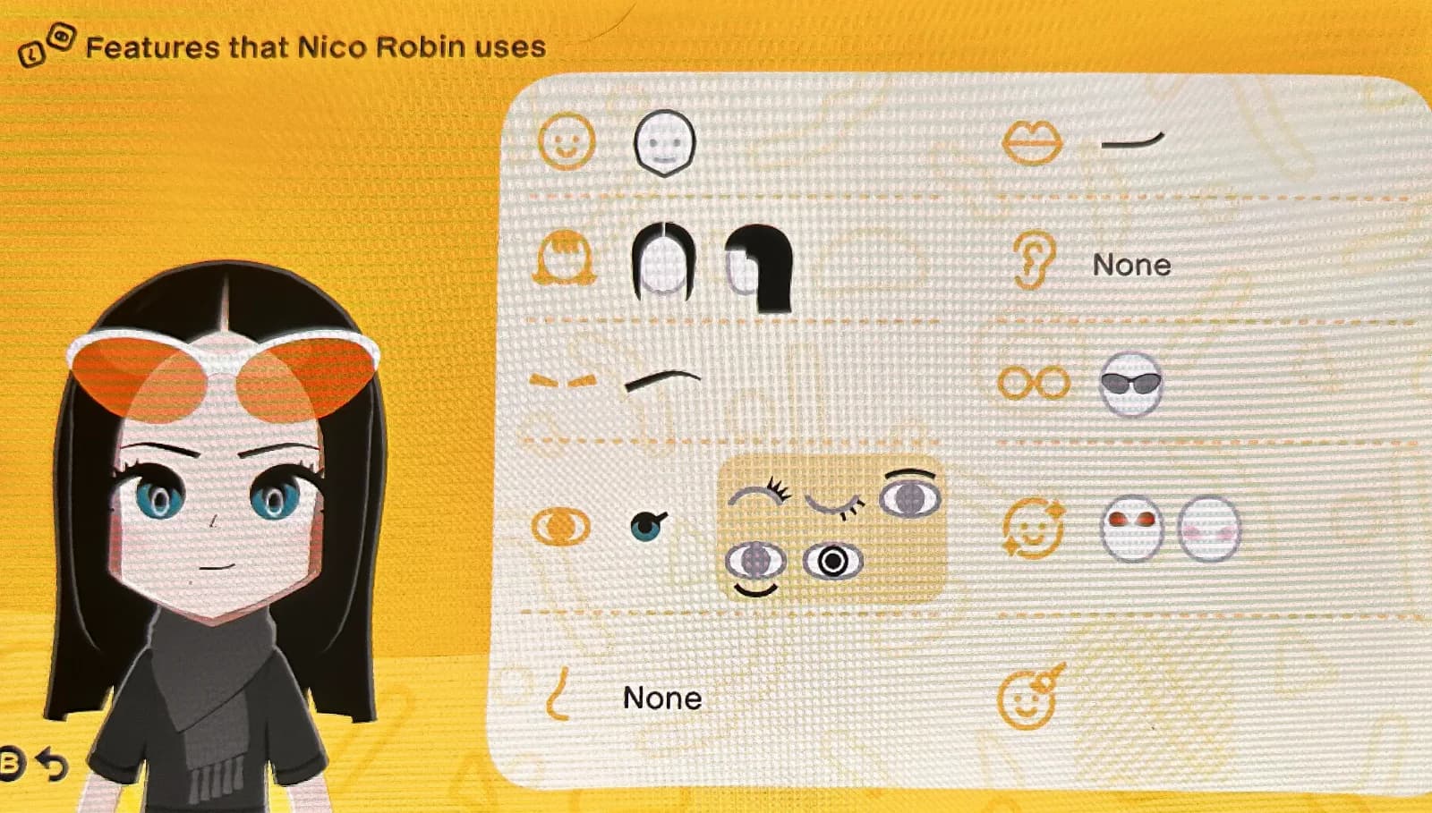Nico Robin Mii features guide