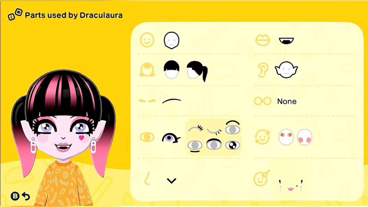 Draculaura Mii features guide