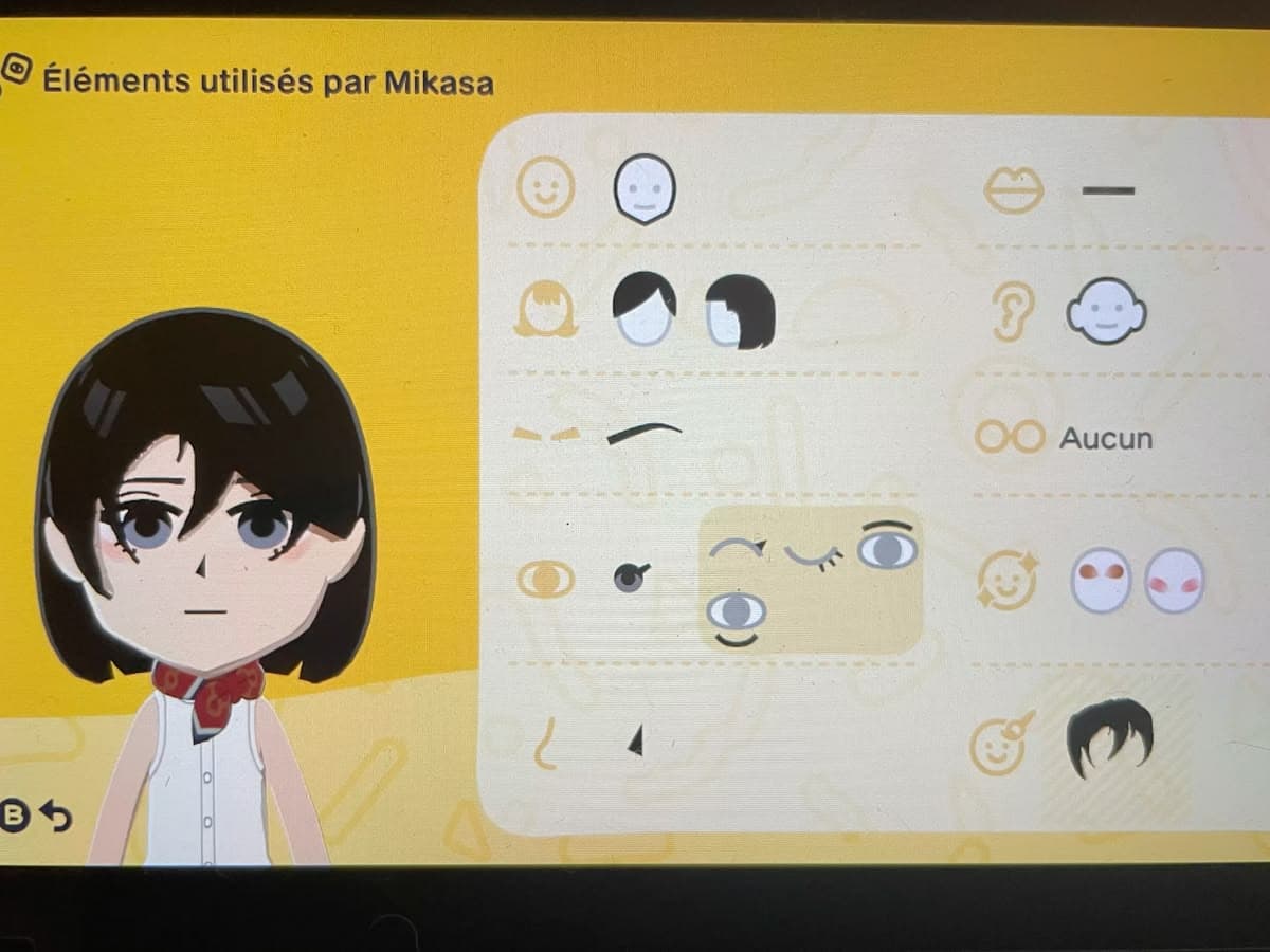 Mikasa Ackermann Mii features guide
