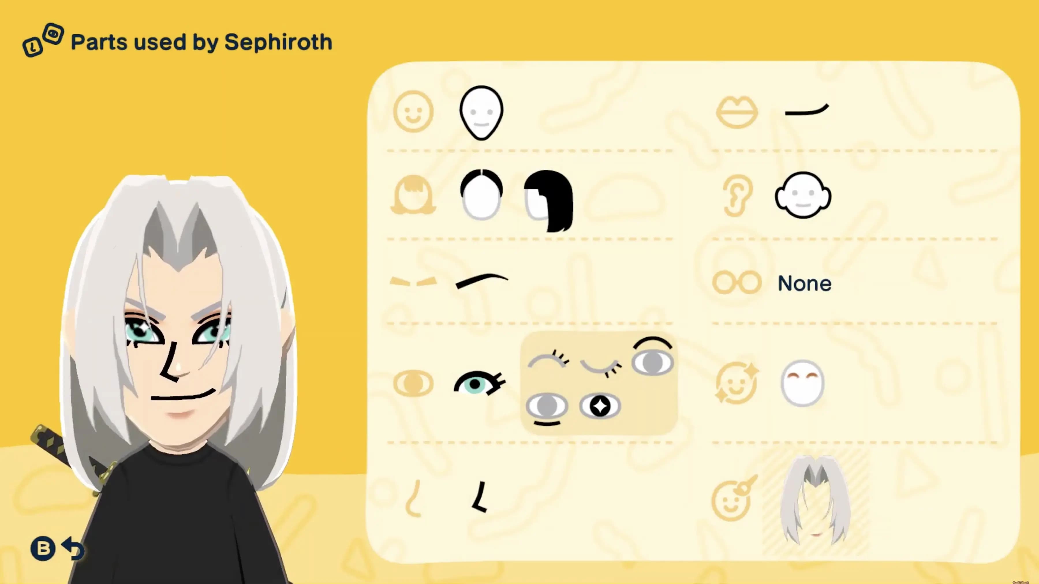 Sephiroth Mii features guide