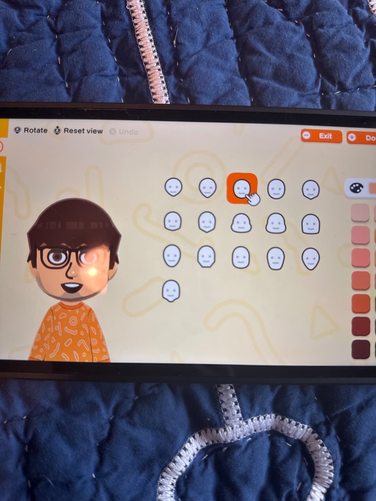 Rivers Cuomo Mii guide step 1