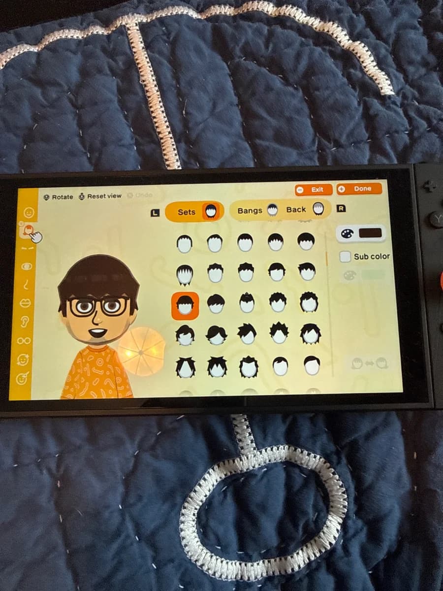 Rivers Cuomo Mii guide step 2