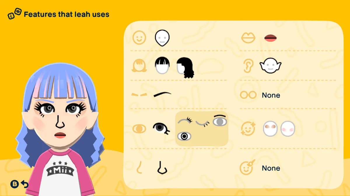 Leah Mii features guide